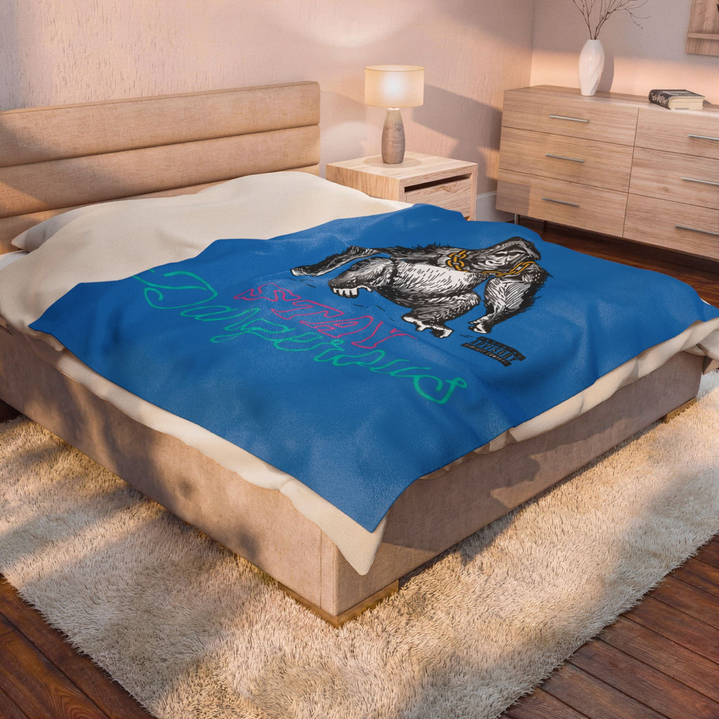 Stay Dangerous Velveteen Plush Blanket — Soft Cozy Throw